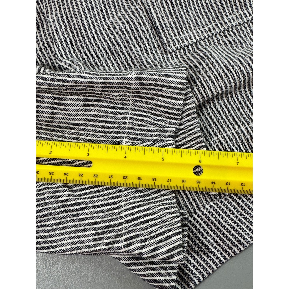 Lane Bryant Soft Slub Shorts Womens 18/20 Black White New Striped Linen Blend - Picture 12 of 13